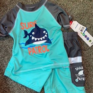 Boys Swimming Trunks and Swimming Shirt